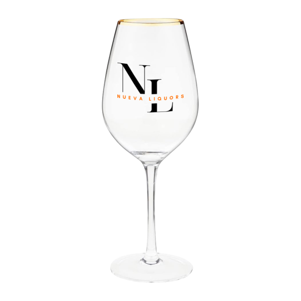 Gold Rimmed Wine Glass 14oz