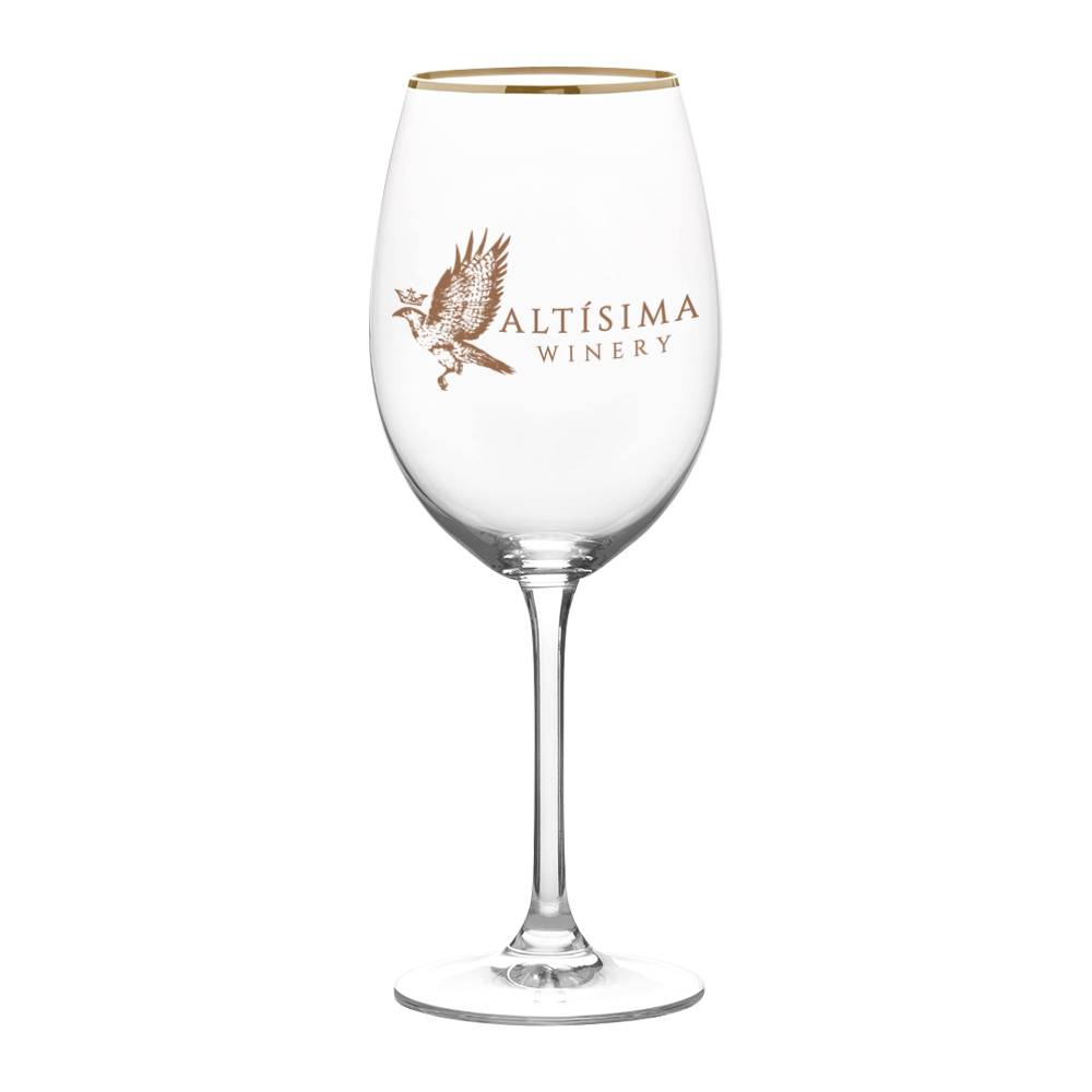 16.5oz. Gold Rimmed White Wine Glass