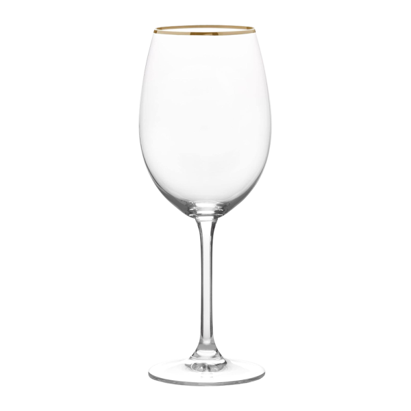 16.5oz. Gold Rimmed White Wine Glass