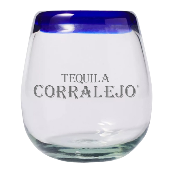 Handblown Mexican Stemless Wine Glass
