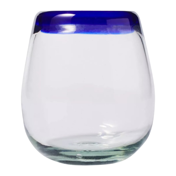 Handblown Mexican Stemless Wine Glass