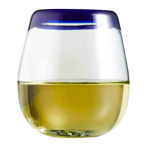 Handblown Mexican Stemless Wine Glass