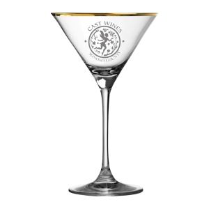 8.25oz. Gold Rimmed Martini Glass