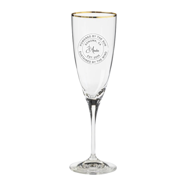 5.75oz. Gold Rimmed Champagne Flute