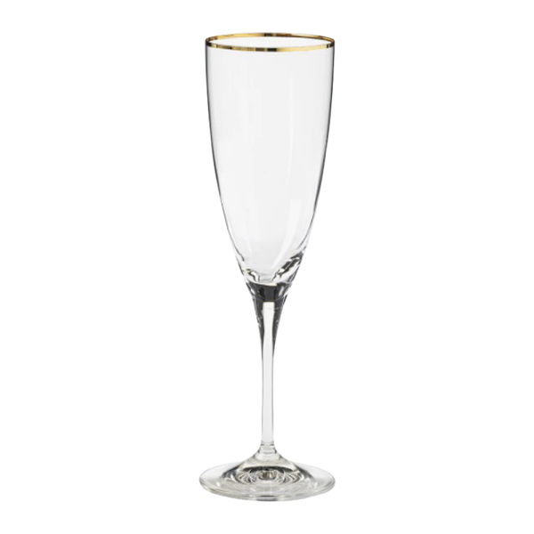 5.75oz. Gold Rimmed Champagne Flute