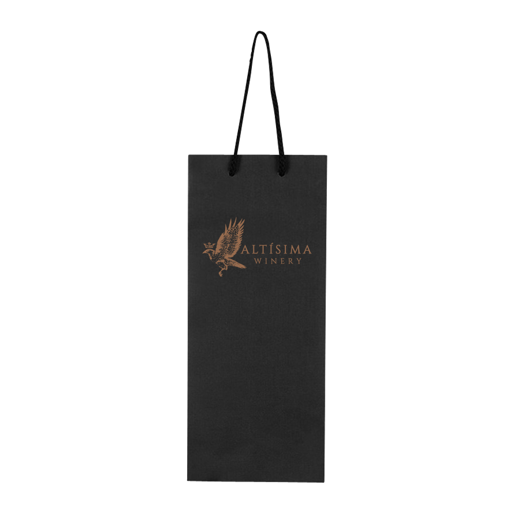 WNG-1848-1-Bo1-Bottle Luxury Paper Totettle-Luxury-Paper-Tote-2-Black 1-Bottle Luxury Paper Tote