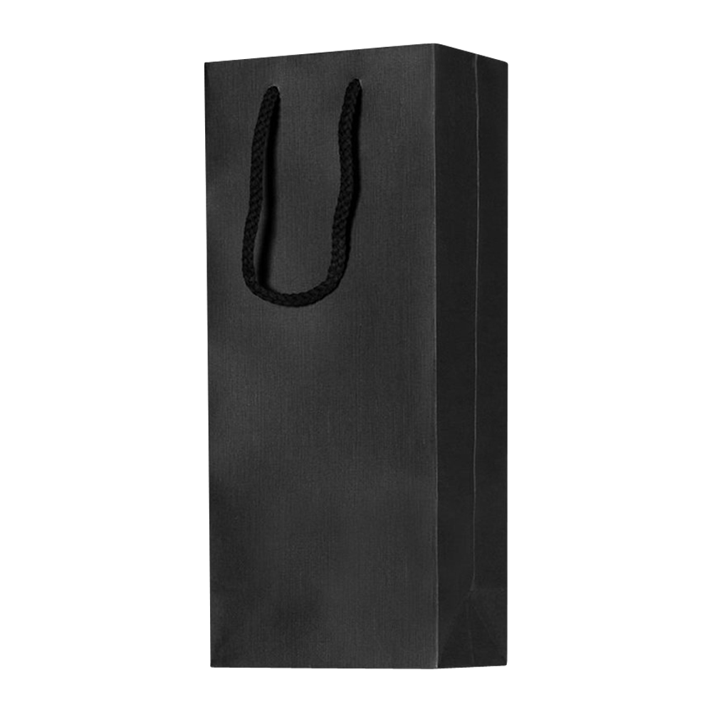 WNG-1848-1-Bottle-Luxury-Paper-Tote-3-Black 1-Bottle Luxury Paper Tote