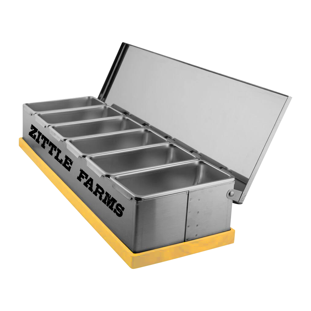 WNG-1859-Stainless-Steel-&-Wood-Hybrid-Condiment-Caddy-3 Steel & Wood Hybrid Caddy