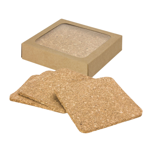 Square Cork Coaster Set