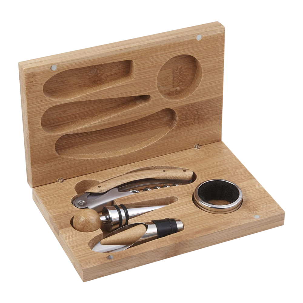 WNG-1896-4-Piece-Corkscrew-Natural-5 4-Piece Corkscrew Tool Set with Natural Wood Case
