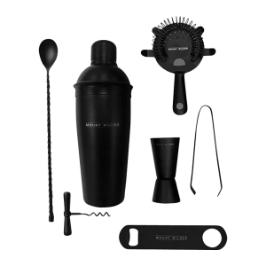7-Piece Matte Black Cocktail Set