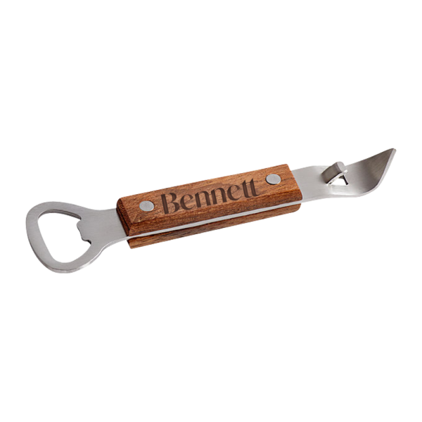 Dual-Ended Wood Bottle and Can Opener