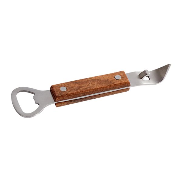 Dual-Ended Wood Bottle and Can Opener