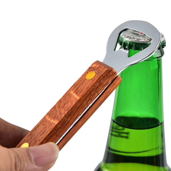 Dual-Ended Wood Bottle and Can Opener