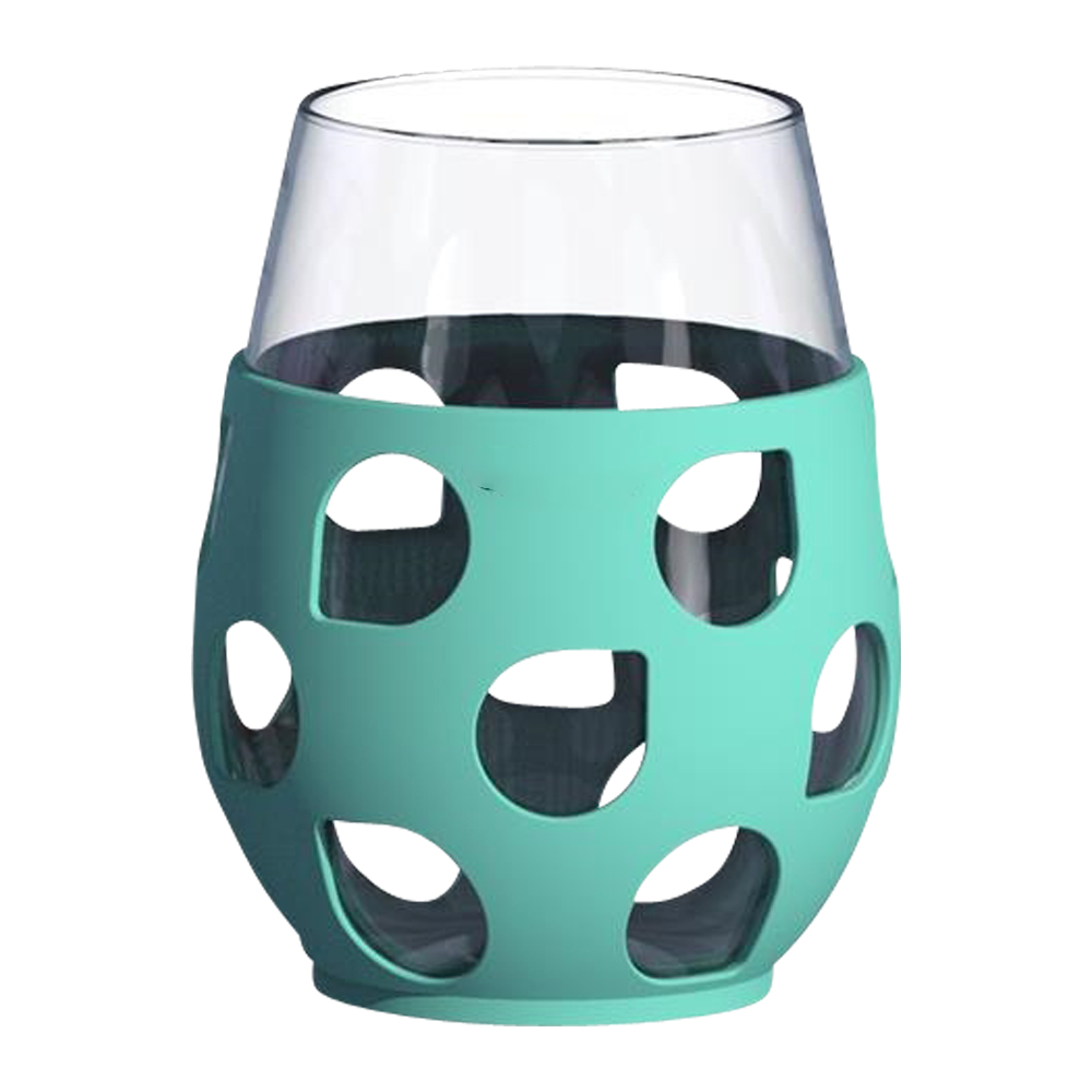WNG-1913-Stemless-Glass-w:-Sleeve-5-Teal Stemless Wine Glass with Silicone Sleeve
