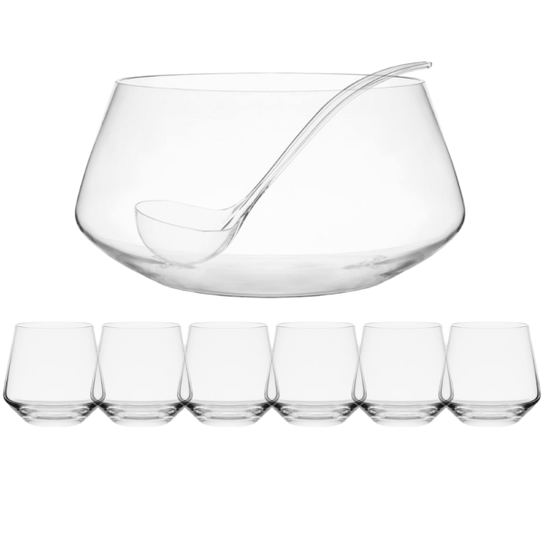 8-Piece Punch Bowl Set with Acrylic Ladle