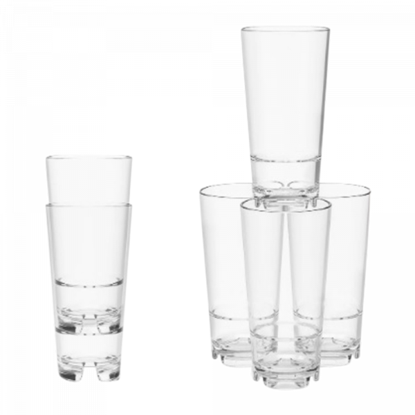 20oz. MS Plastic Stacking Cooler Glass