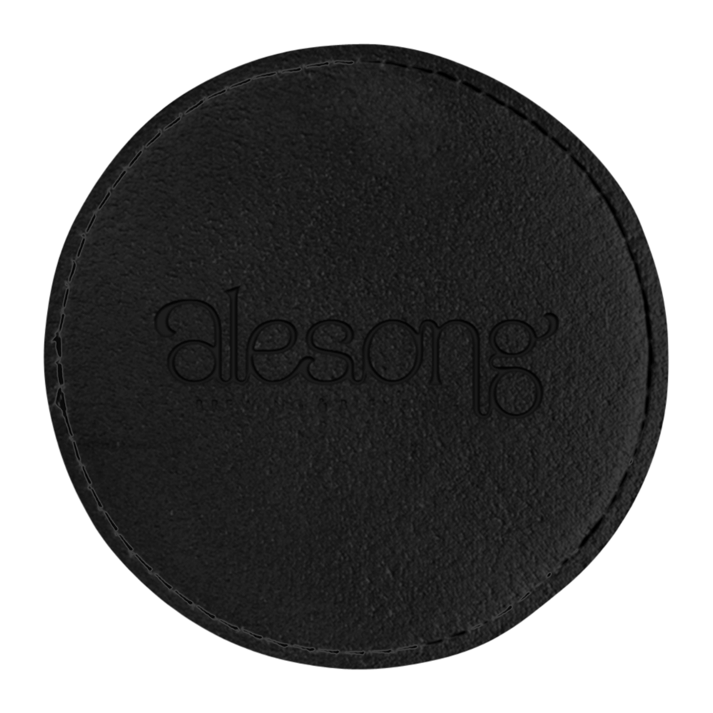 Circle Leather Coasters, Set of 4