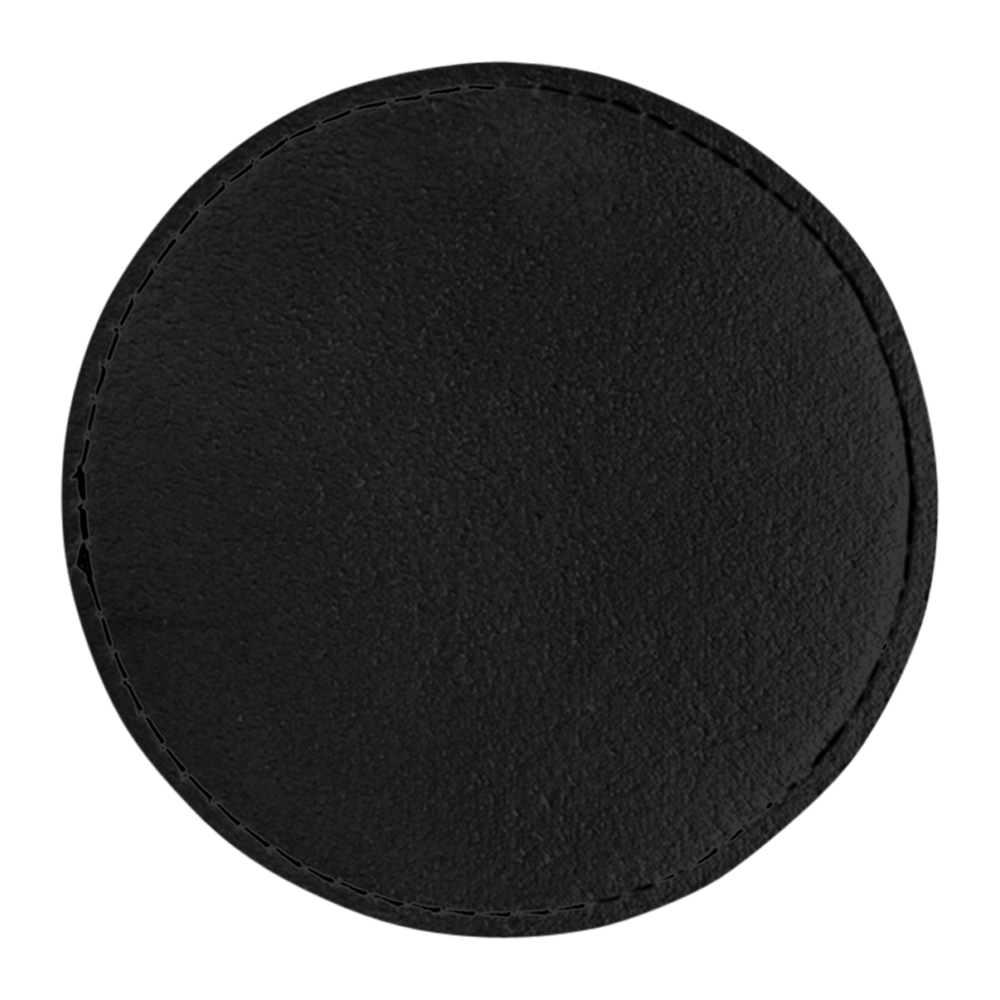 Circle Leather Coasters, Set of 4
