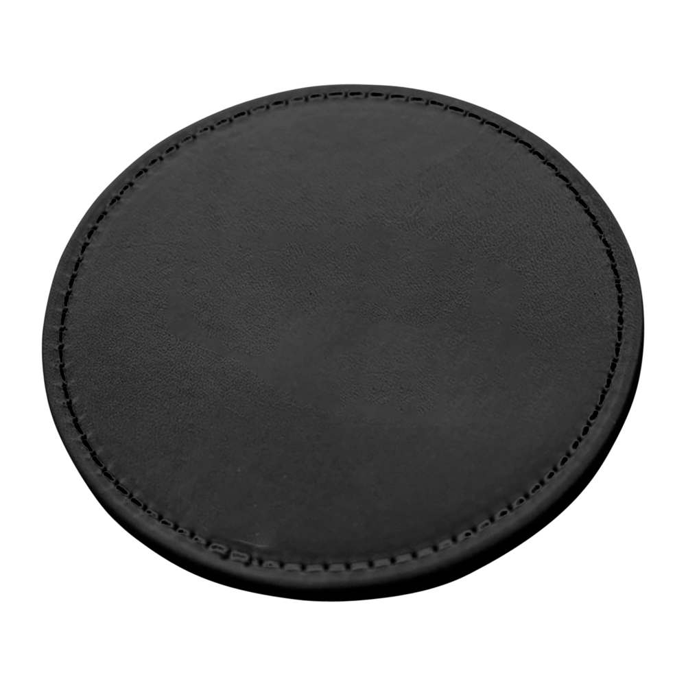 Circle Leather Coasters, Set of 4