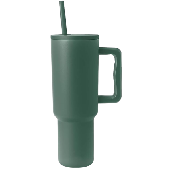 Minimalist Tumbler with Handle and Straw