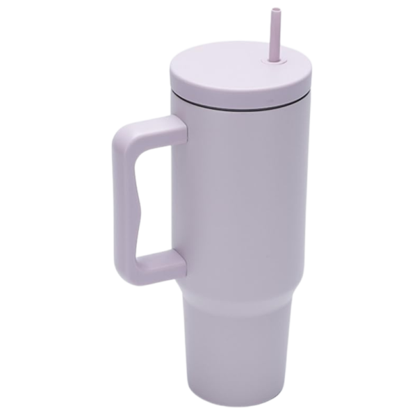 Minimalist Tumbler with Handle and Straw