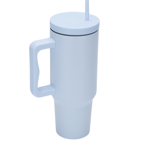 Minimalist Tumbler with Handle and Straw