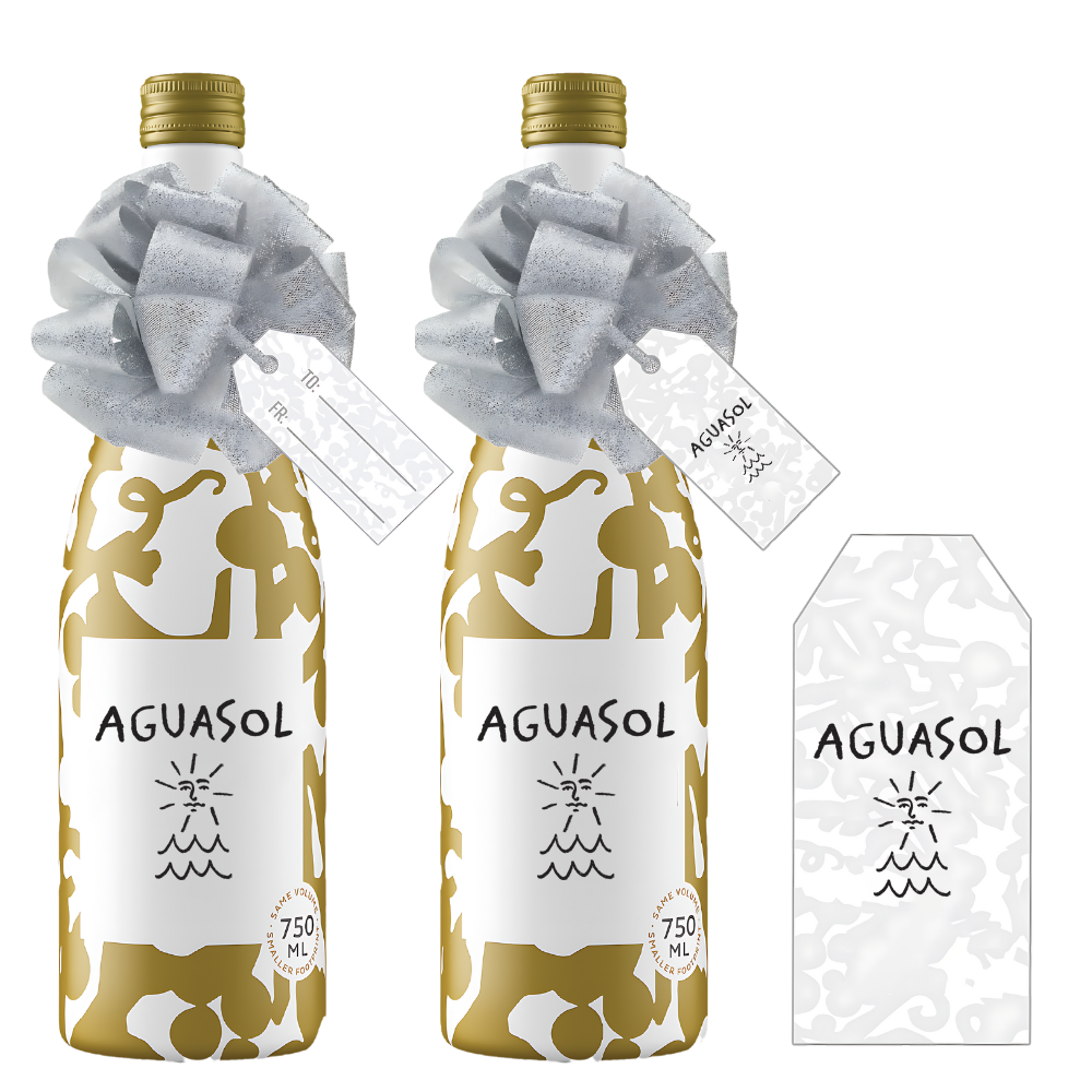 Wine Bottle Ribbon Bow with Card