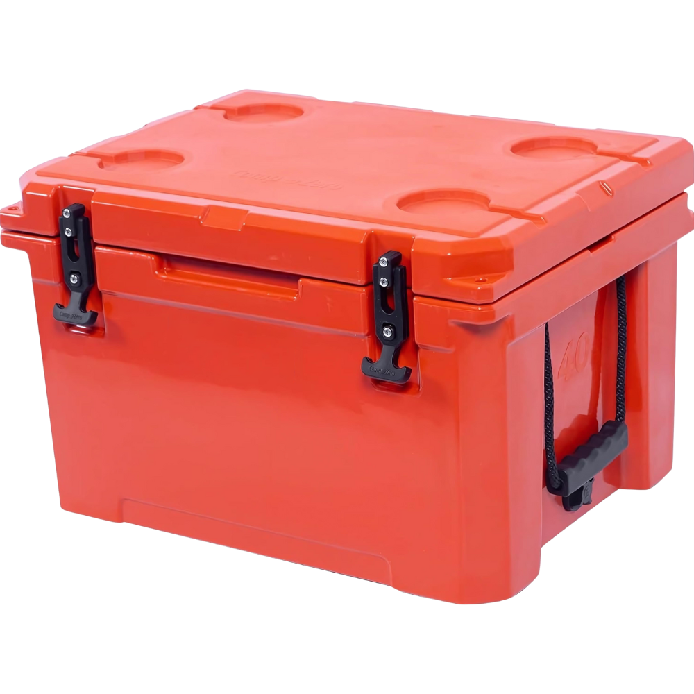 WNG-2536-40L-Ice-Chest-Cooler-11-orange 40L Ice Chest with 4 Molded-in Cup Holders
