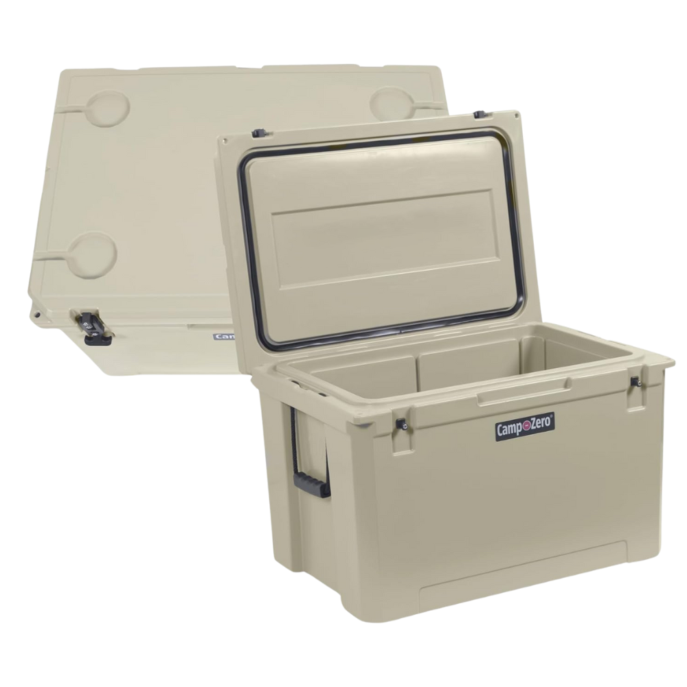 WNG-2538-110L-Ice-Chest-Cooler-7-beige 110L Ice Chest with 4 Molded-in Cup Holders