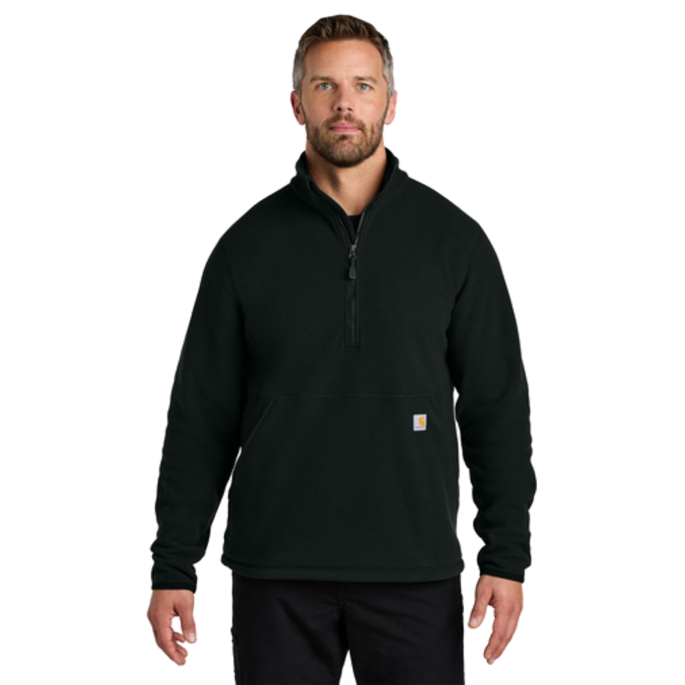 WNG-2622-Carhartt®-Half-Zip-Fleece-Jacket-2-black Carhartt® Textured Half-Zip Fleece Jacket