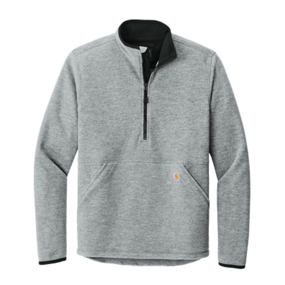 WNG-2622-Carhartt®-Half-Zip-Fleece-Jacket-5-heathergray Carhartt® Textured Half-Zip Fleece Jacket