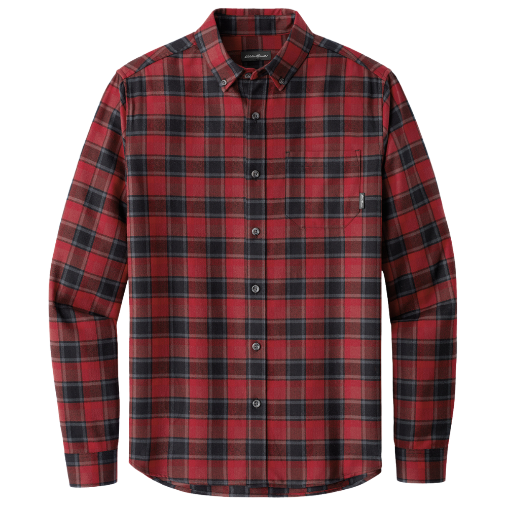 Eddie Bauer® Long Sleeve Favorite Flannel Plaid Shirt-3-RedHighlandPlaid Eddie Bauer® Long Sleeve Favorite Flannel Plaid Shirt