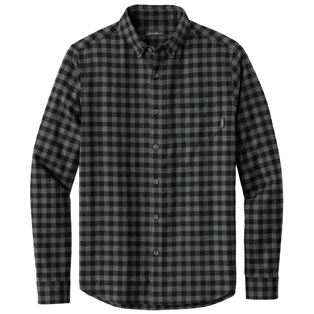Eddie Bauer® Long Sleeve Favorite Flannel Plaid Shirt-5-DeepBlackMiniBuffalo Eddie Bauer® Long Sleeve Favorite Flannel Plaid Shirt