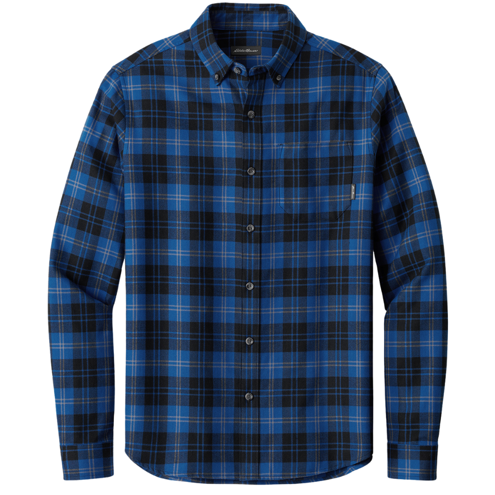 Eddie Bauer® Long Sleeve Favorite Flannel Plaid Shirt-6-CobaltTartan Eddie Bauer® Long Sleeve Favorite Flannel Plaid Shirt