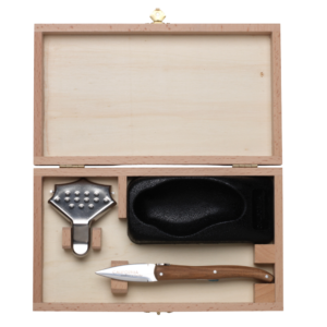 Oyster Knife & Shucker Tool Set in Pinewood Gift Box