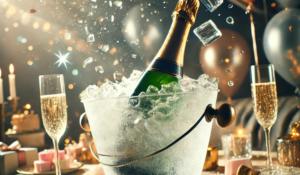 Ice bucket with ice and champagne in celebration | Wine-N-Gear