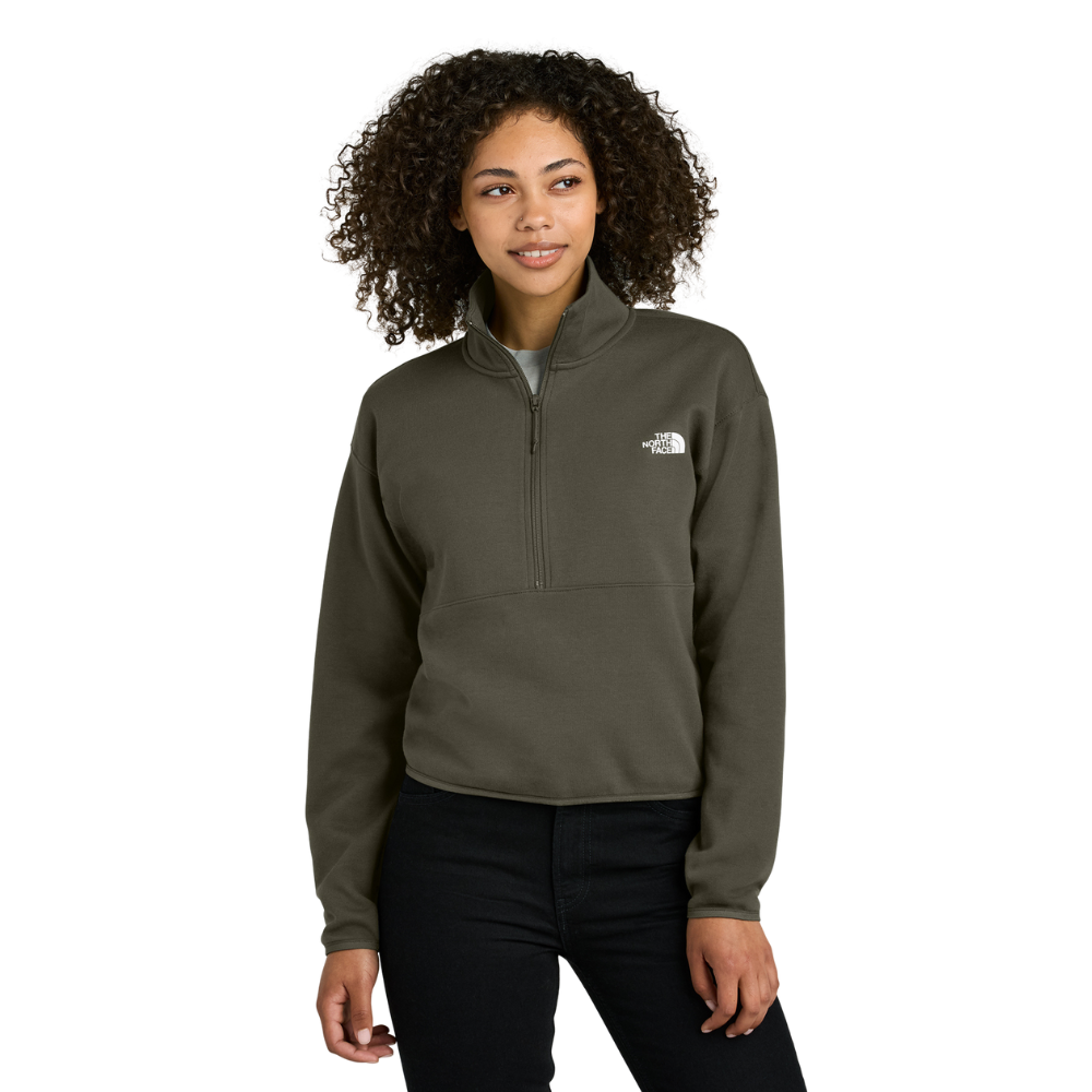 wng-2665-The-North-Face®-Women’s-Double-Knit-Fleece-6-TaupeGreen The North Face® Women’s Double-Knit Half-Zip Fleece