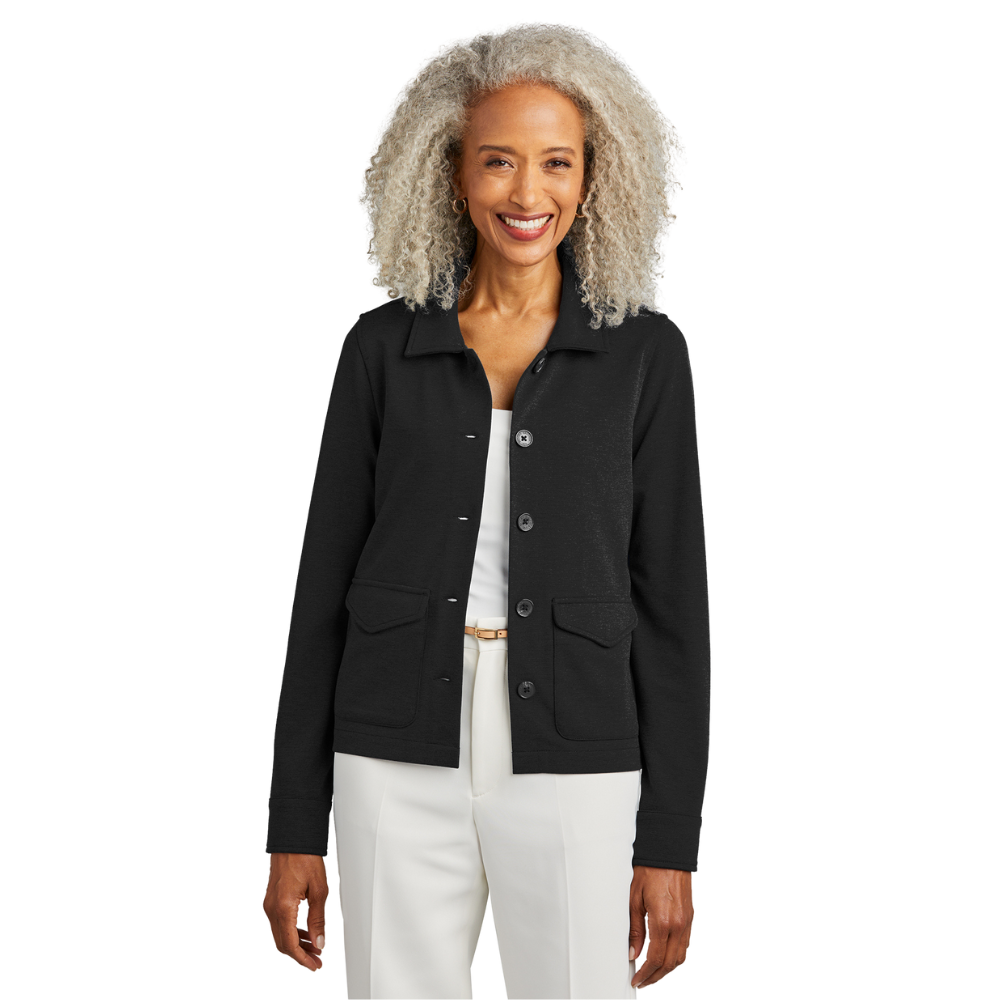 wng-2671-Brooks-Brothers®-Women’s-Stretch-Button-Jacket-3-BlackHeather Brooks Brothers® Women’s Mid-Layer Stretch Button Jacket