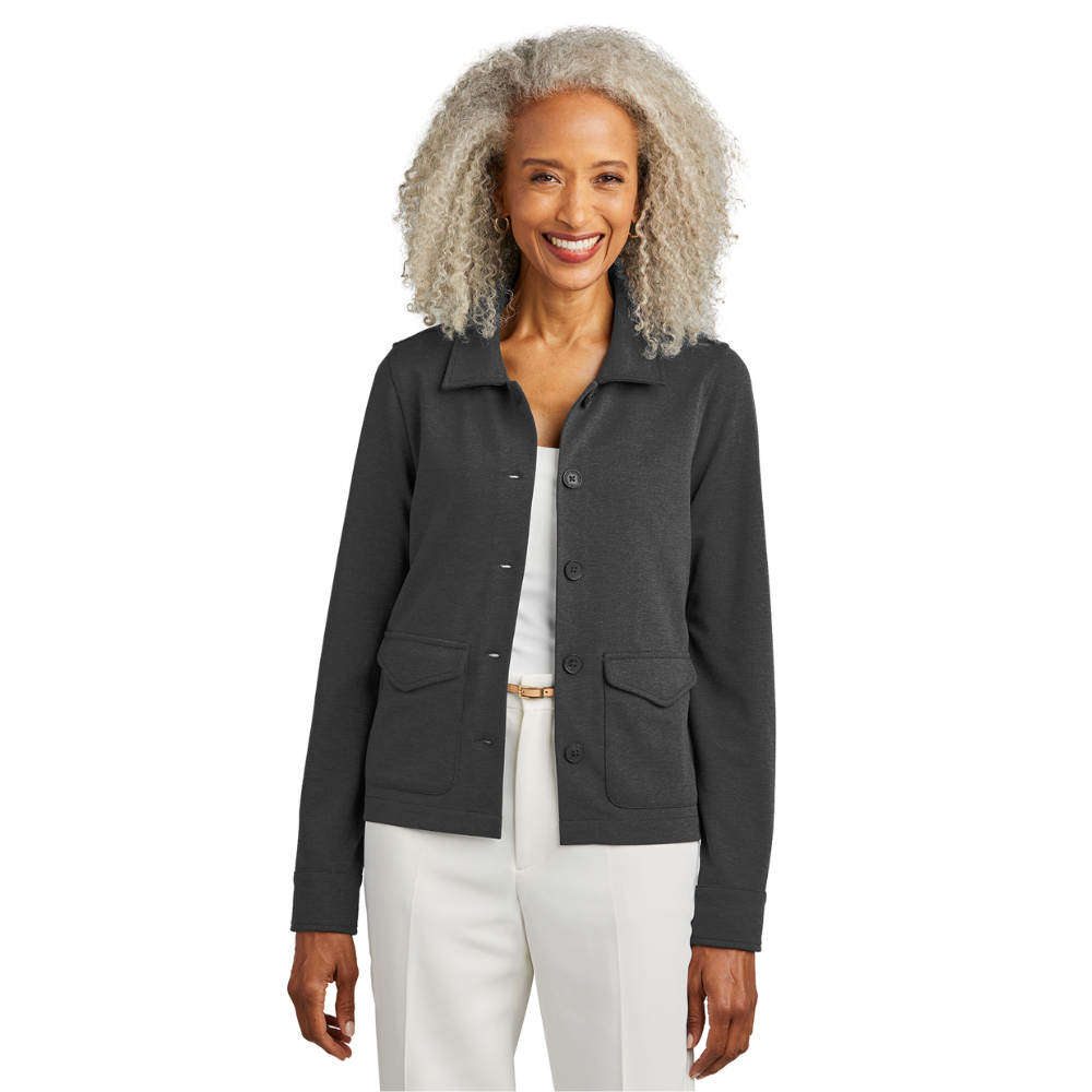 wng-2671-Brooks-Brothers®-Women’s-Stretch-Button-Jacket-4-WindsorGrayHeather Brooks Brothers® Women’s Mid-Layer Stretch Button Jacket