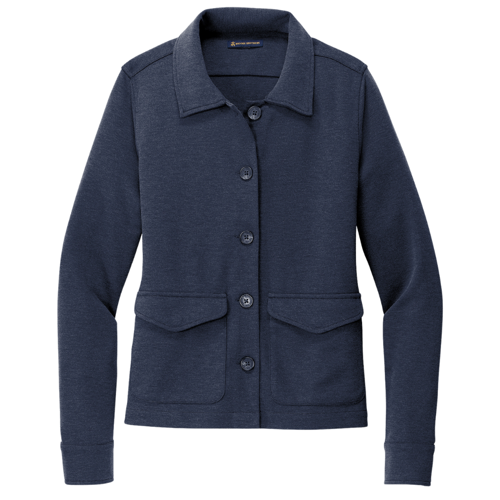 wng-2671-Brooks-Brothers®-Women’s-Stretch-Button-Jacket-5-NavyHeather Brooks Brothers® Women’s Mid-Layer Stretch Button Jacket