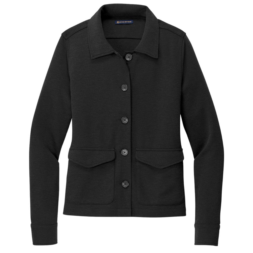 wng-2671-Brooks-Brothers®-Women’s-Stretch-Button-Jacket-7-BlackHeather Brooks Brothers® Women’s Mid-Layer Stretch Button Jacket