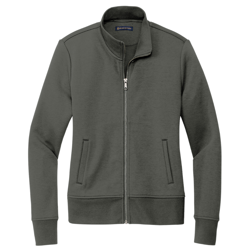 wng-2677-Brooks-Brothers®-Women’s-Double-Knit-Full-Zip-3-gray Brooks Brothers® Women’s Double-Knit Full-Zip