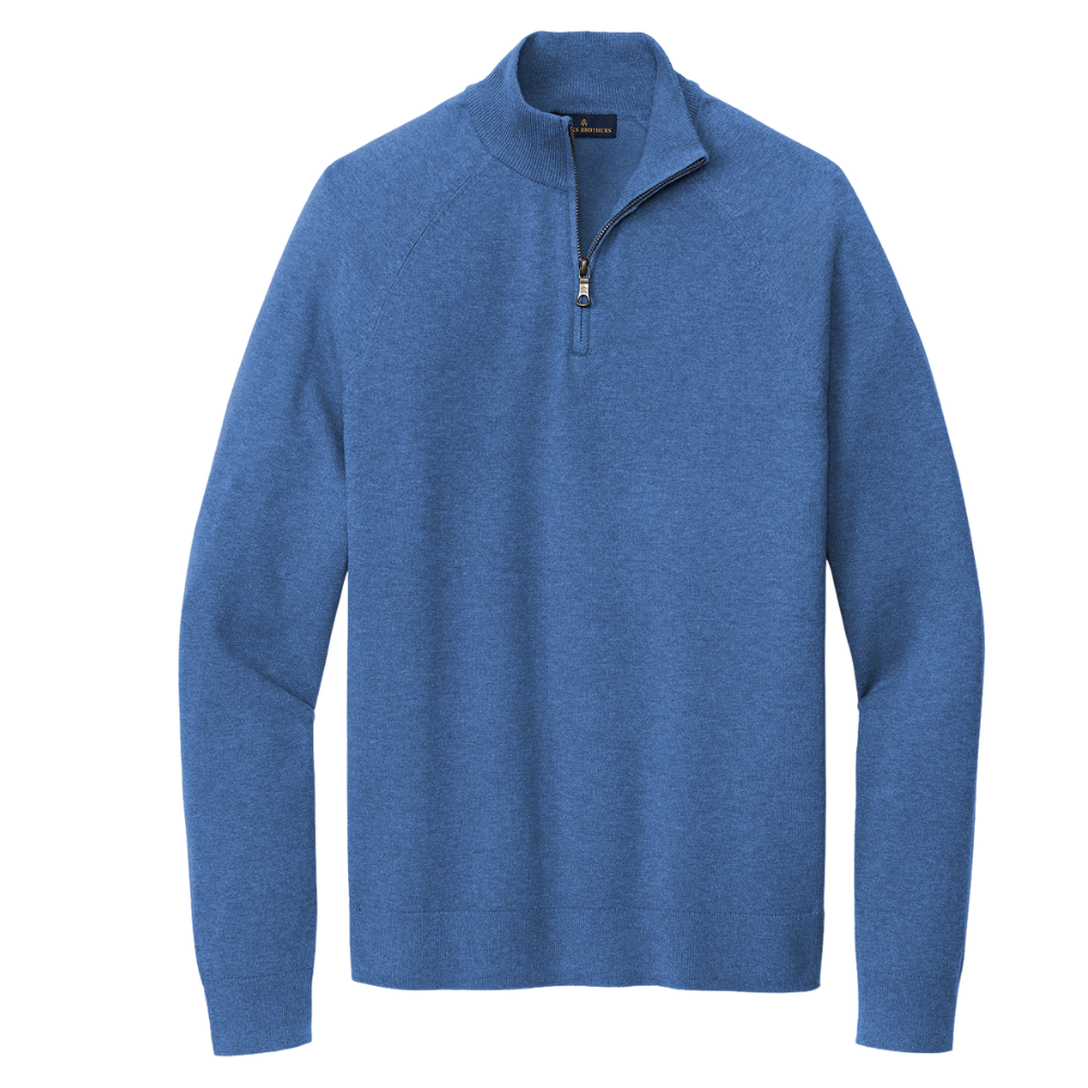 wng-2686-Brooks-Brothers®-Cotton-Stretch-1-4-Zip-Sweater-3-BlueHeather Brooks Brothers® Cotton Stretch 1/4-Zip Sweater