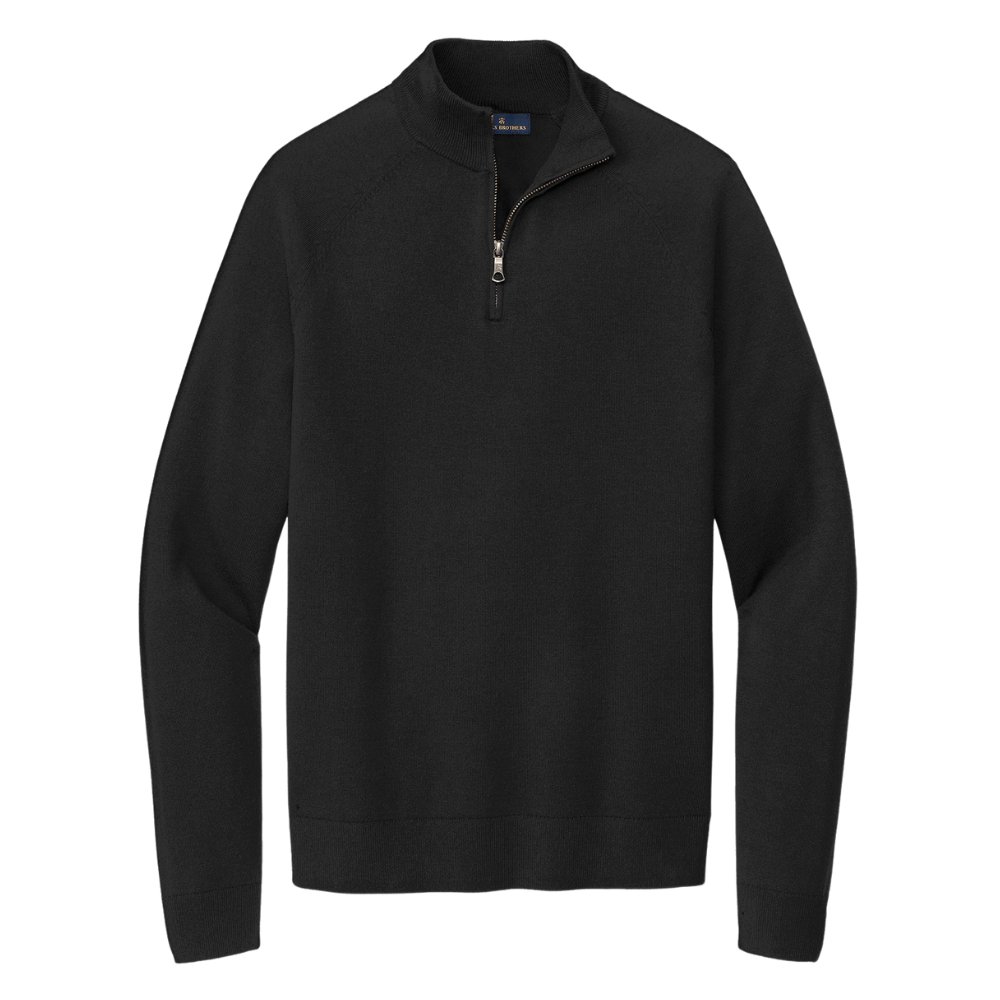 wng-2686-Brooks-Brothers®-Cotton-Stretch-1-4-Zip-Sweater-4-Black Brooks Brothers® Cotton Stretch 1/4-Zip Sweater