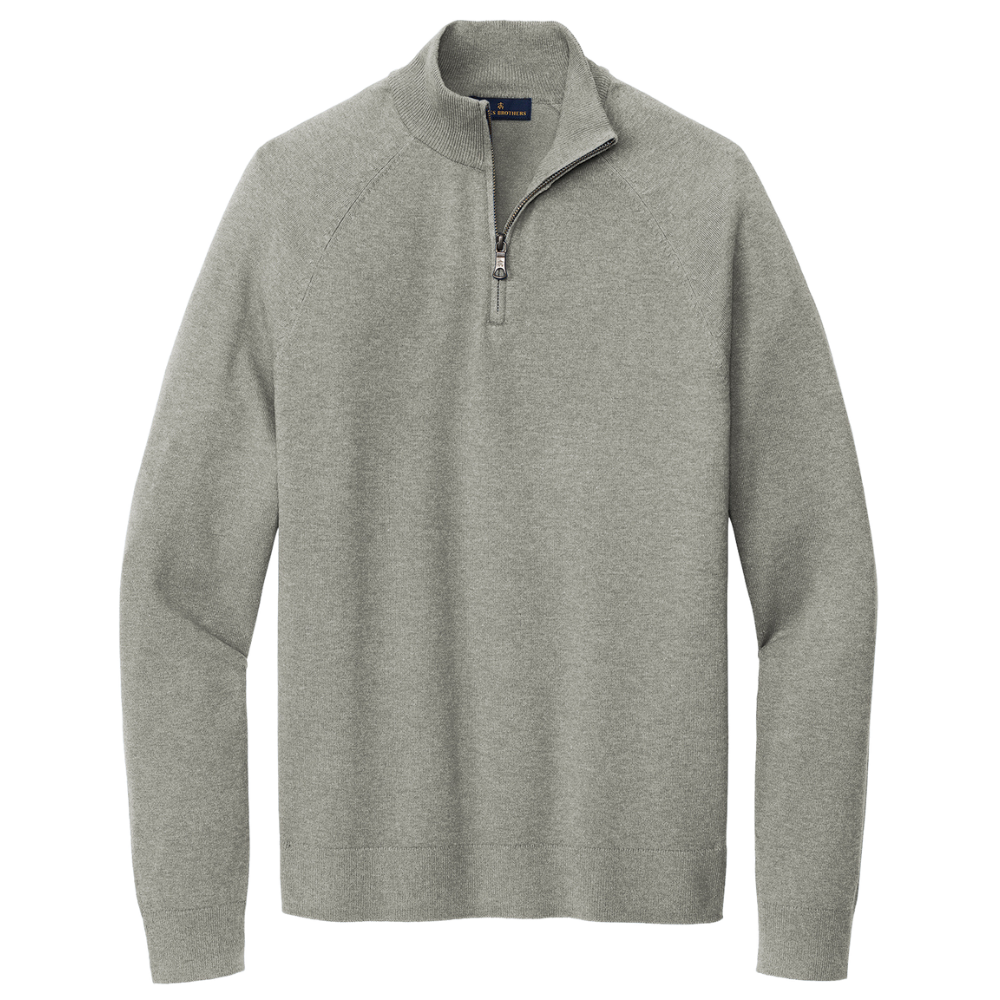 wng-2686-Brooks-Brothers®-Cotton-Stretch-1-4-Zip-Sweater-6-LightGrayHeather Brooks Brothers® Cotton Stretch 1/4-Zip Sweater