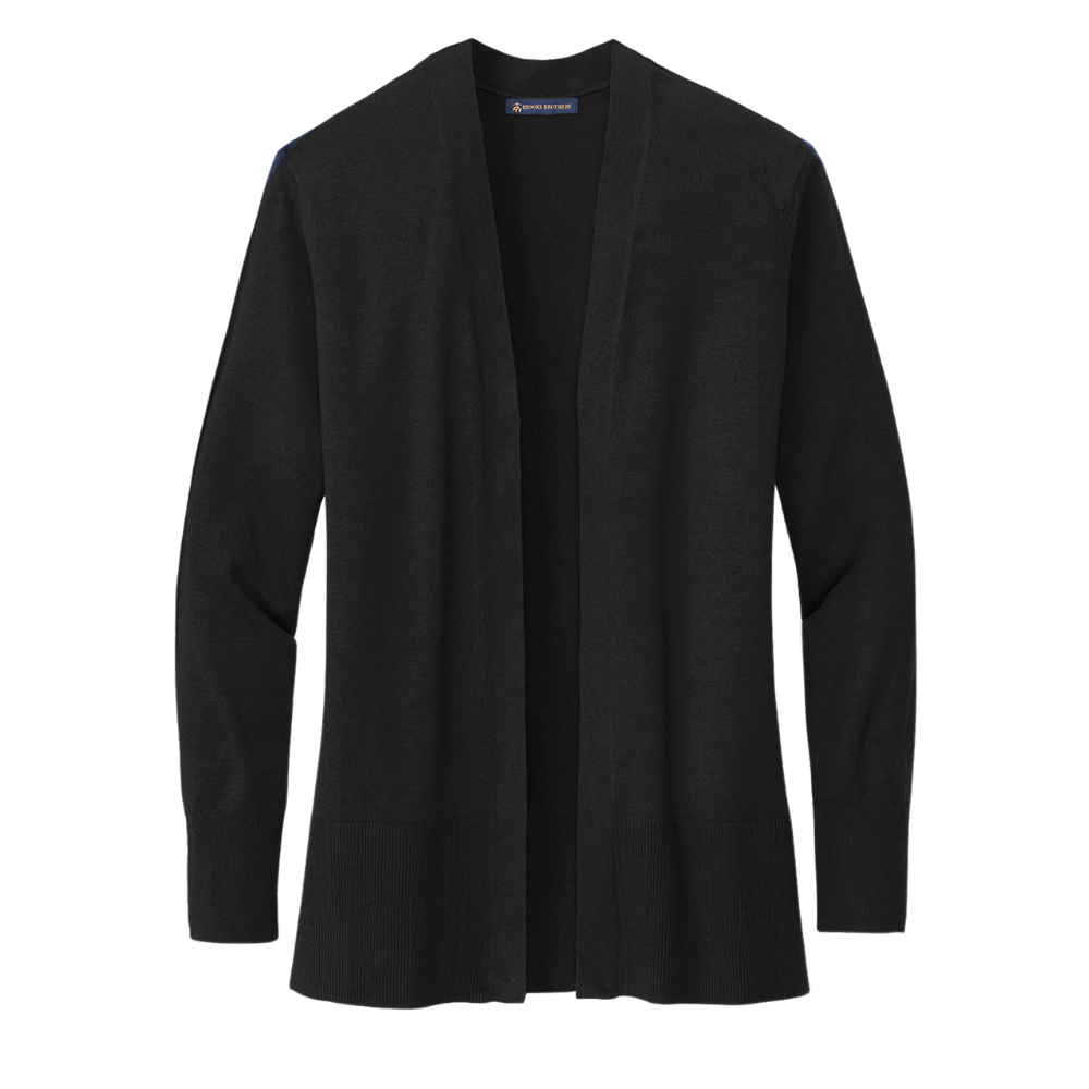 wng-2687-Brooks-Brothers®-Women’s-Long-Cardigan-Sweater-4-Black Brooks Brothers® Women’s Cotton Stretch Long Cardigan Sweater