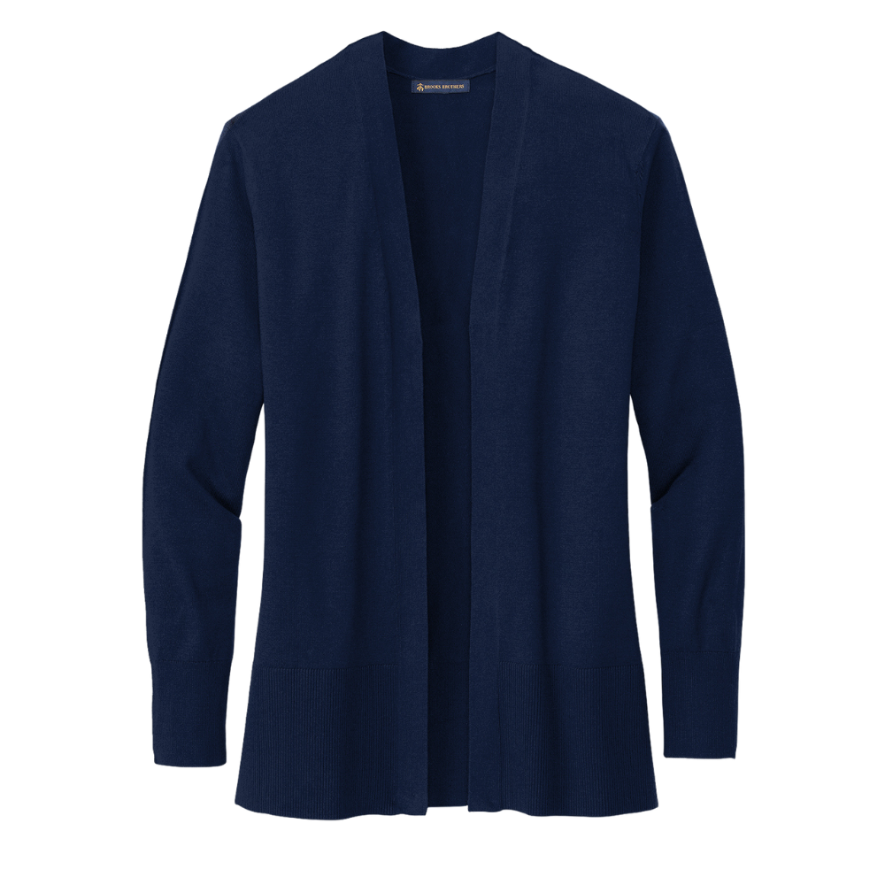 wng-2687-Brooks-Brothers®-Women’s-Long-Cardigan-Sweater-7-Navy Brooks Brothers® Women’s Cotton Stretch Long Cardigan Sweater