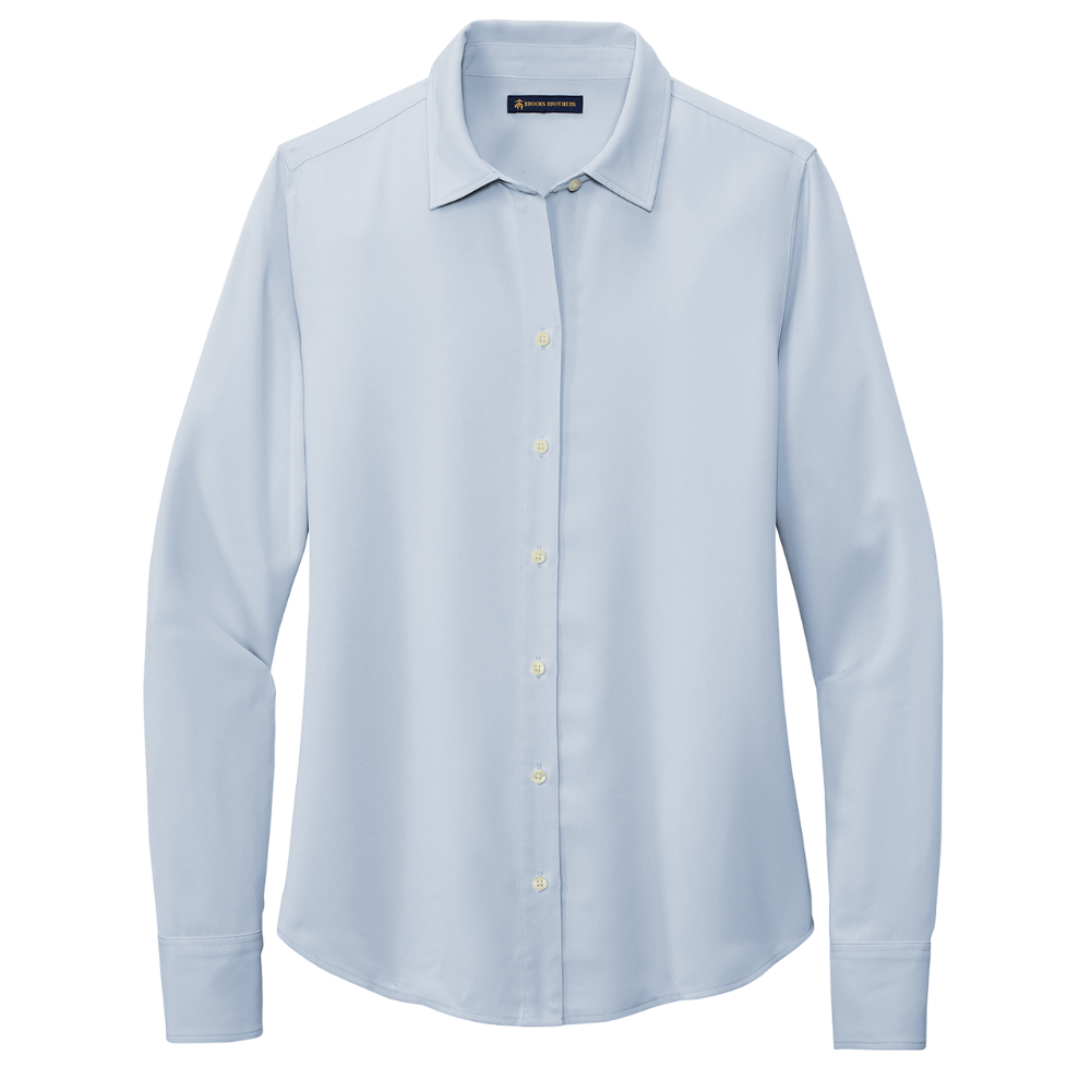 wng-2696-Brooks-Brothers®-Full-Button-Satin-Blouse-3-Blue Brooks Brothers® Women’s Full-Button Satin Blouse
