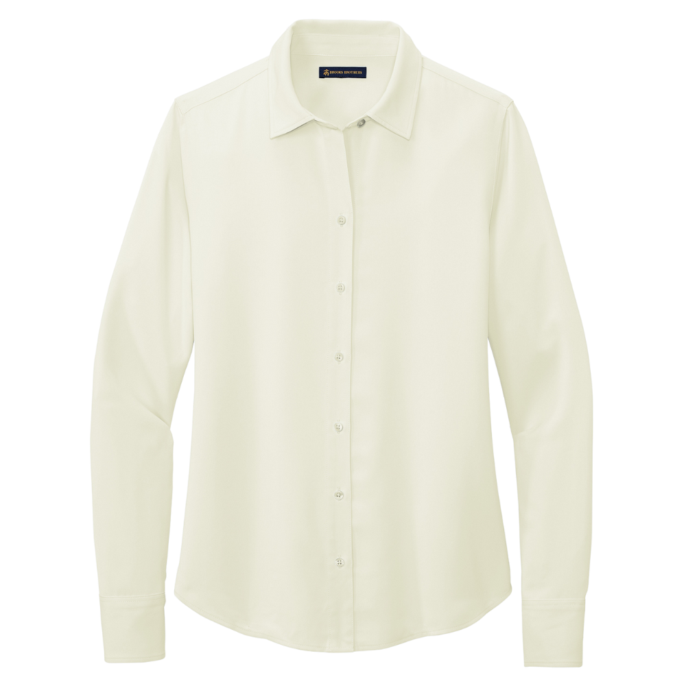wng-2696-Brooks-Brothers®-Full-Button-Satin-Blouse-4-OffWhite Brooks Brothers® Women’s Full-Button Satin Blouse